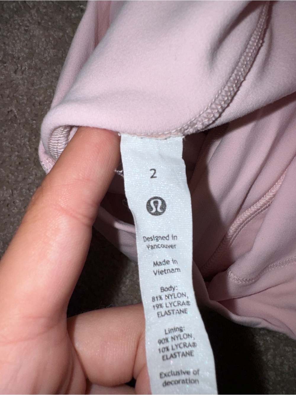 Lululemon Light Pink Athletic Leggings - Size 2